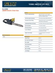 ELC2000 Electric Chain Saw
