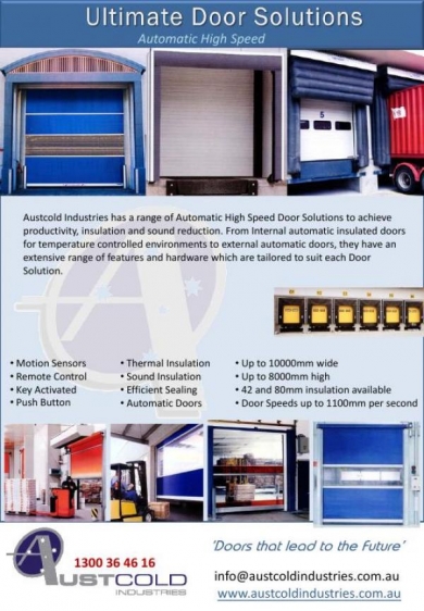 High Speed Door Solutions Austcold Industries Fridge