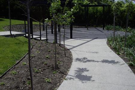 Exposed aggregate concrete