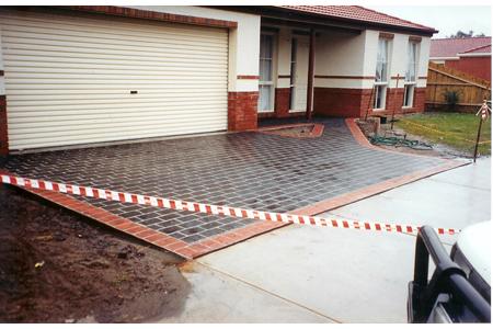 Stencilled concrete