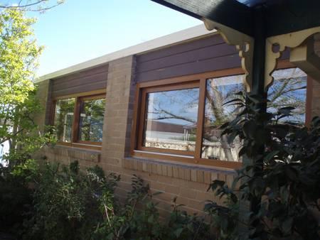 Coolaroo - Golden Oak - Primrose - French opening with fly screen