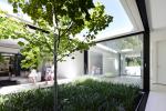 Interior courtyard boasts plenty of natural light with greenery.