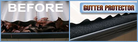 Affordable gutter protection, easy to install, easy to remove.
