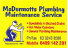 MCDERMOTTS PLUMBING MAINTENANCE SERVICE