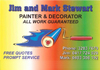 Jim and Mark Stewart Painter & Decorator