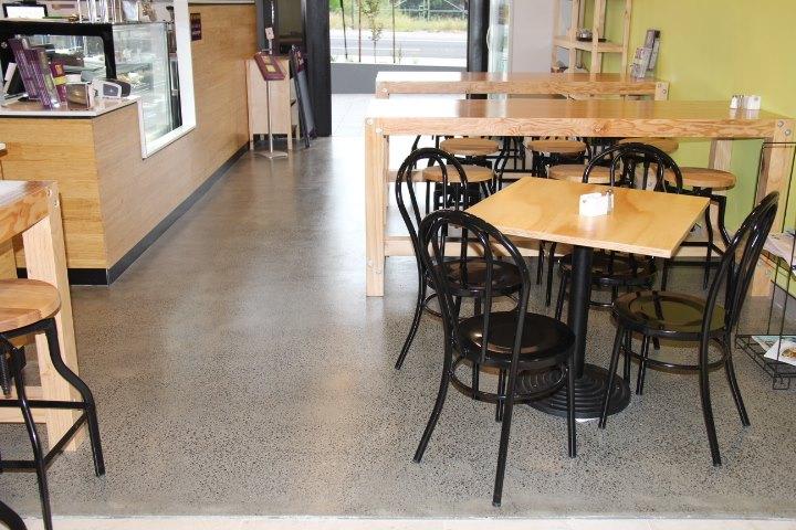 Polished Concrete Floor - Cafe - Galleries - Amack Concreting Services