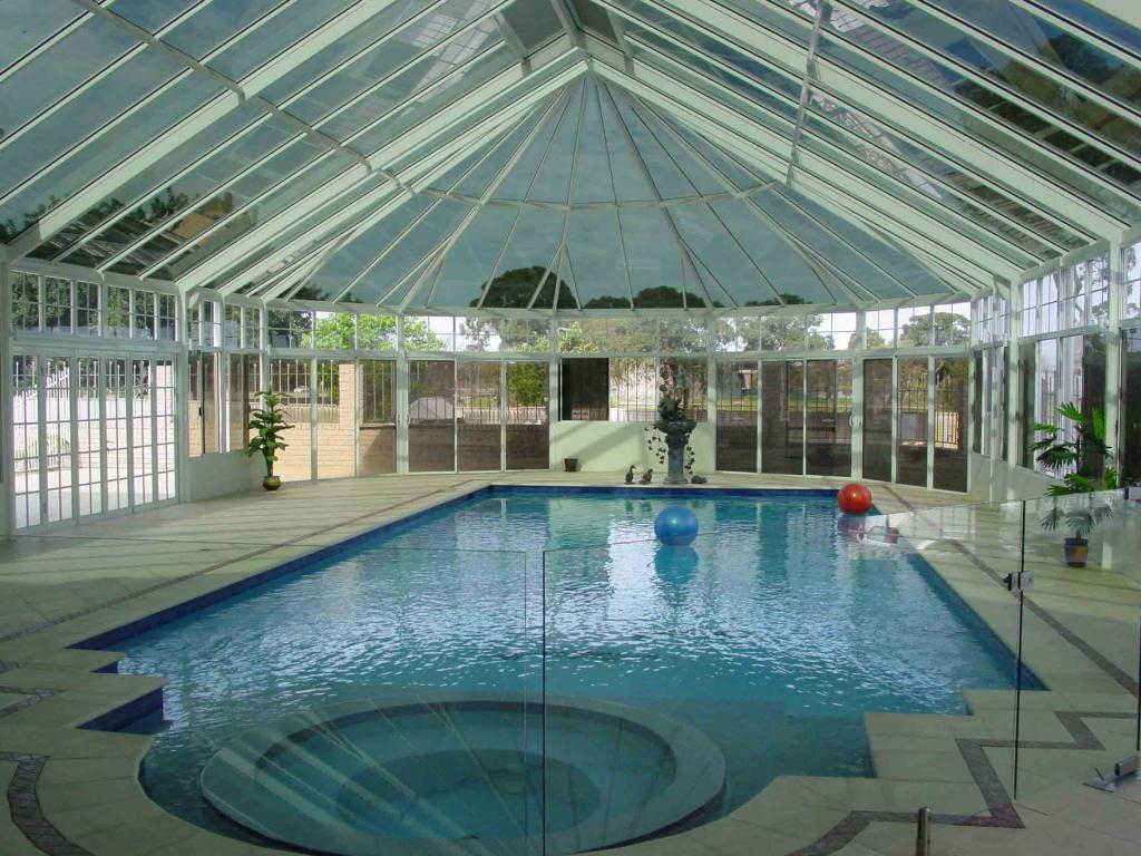 indoor pool glass enclosure