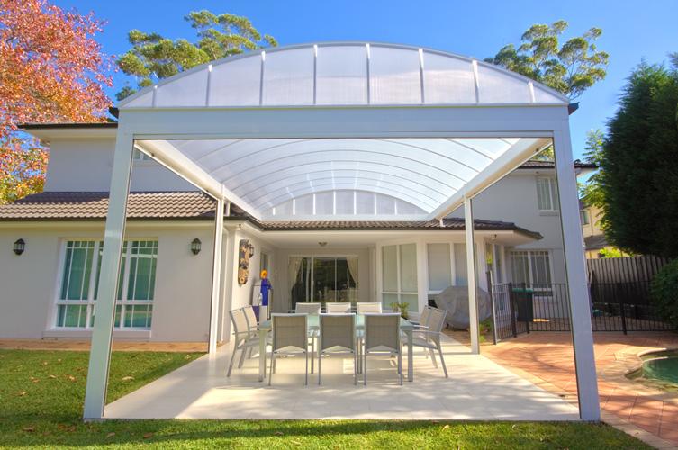 Pergolas - Aluminium Curved roof - Galleries - Pergola Land Pty Ltd