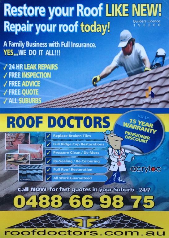 ROOF DOCTORS South Australia, Perth and Brisbane Roof Doctors SA