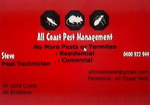 Pest Control Coomera  Gold Coast Pest Services